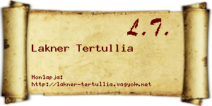 Lakner Tertullia névjegykártya